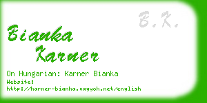 bianka karner business card